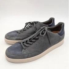 ECCO Street Lite Leather Sneaker Shoes Round Toe Men's Grey Size US11-11.5 EU45