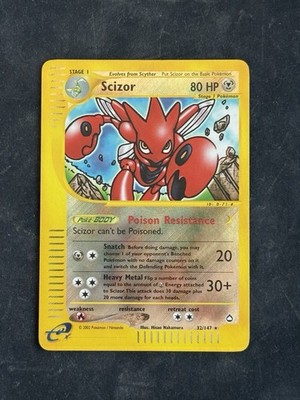 Pokemon TCG Scizor 32/147 Aquapolis Reverse Holo E-Reader