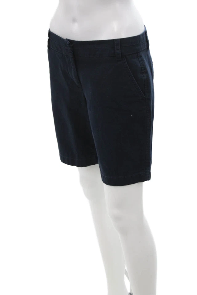 Bermudas Chinas J Crew Unisex Azul Oscuro 100% Algodón Botón Talla 2 Foto 2 de 4