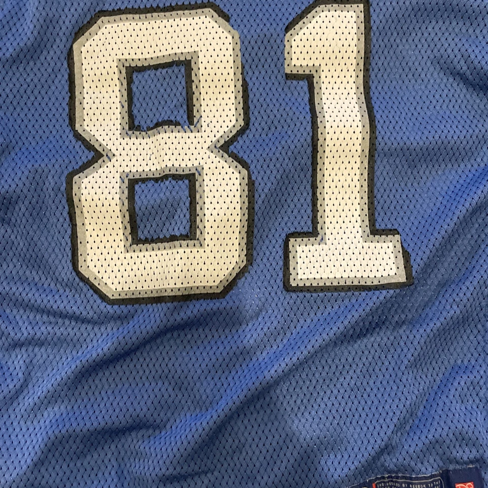 Kids Large Calvin Johnson #81 Detroit Lions Vintage Reebok - Image 2 of 4