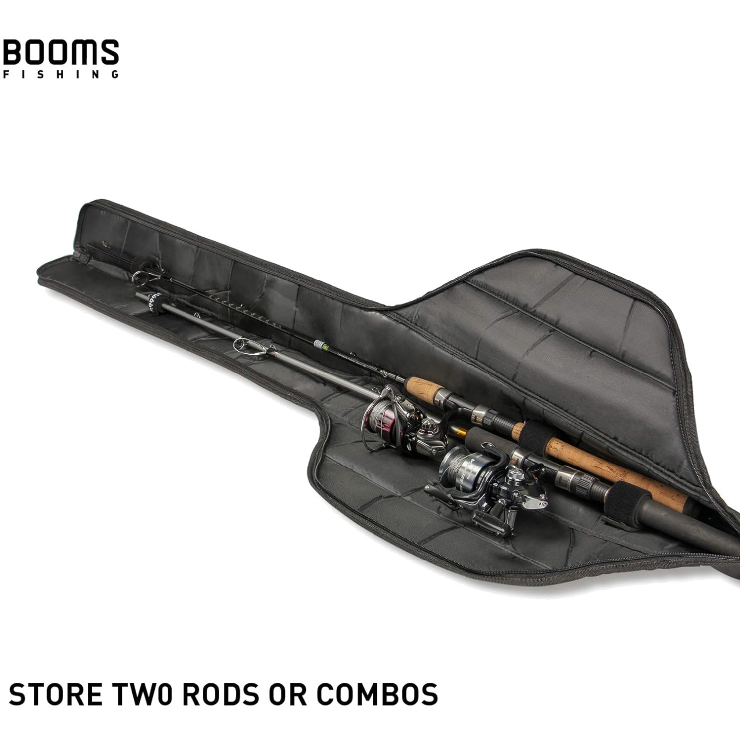 Portable Fishing Rod Case, Holds 2 Poles & Reels