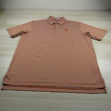 Camisa Polo Texas Longhorns Para Hombre Extra Grande Naranja Peter Millar Verano Comodidad