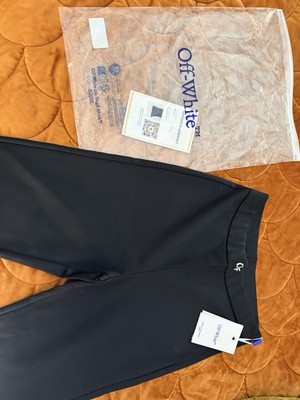 Off-White Women's Black Logo Pull-On Stretch Leggings Slim Skinny 28''
