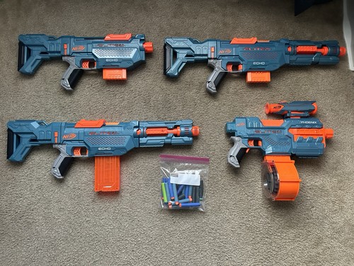 Nerf Elite 2.0 Echo & Phoenix Lot Of 4 Blasters Tested