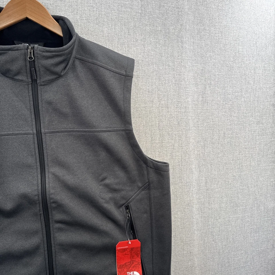 NEW North Face Ridgewall Vest Mens XL Gray Softshell Full Zip Lightweight Pocket - Image 3 of 4