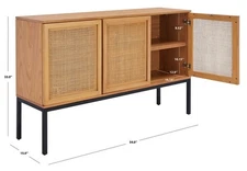 Safavieh ZADIE 2 SHELF RATTAN SIDEBOARD, Reduced Price 2172767197 MED5010C