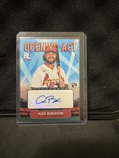 ALEC BURLESON 2023 Topps Big League Opening Act Rookie RC Autograph Auto #AB