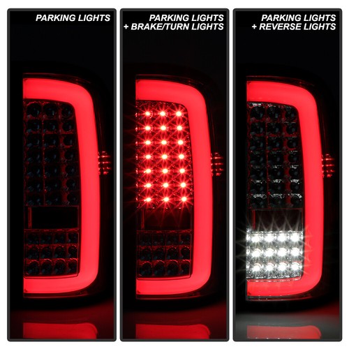 2014-2018 GMC Sierra 1500 2500HD 3500HD Chrome LED Tube Tail Lights Brake Lamps - Picture 9 of 9