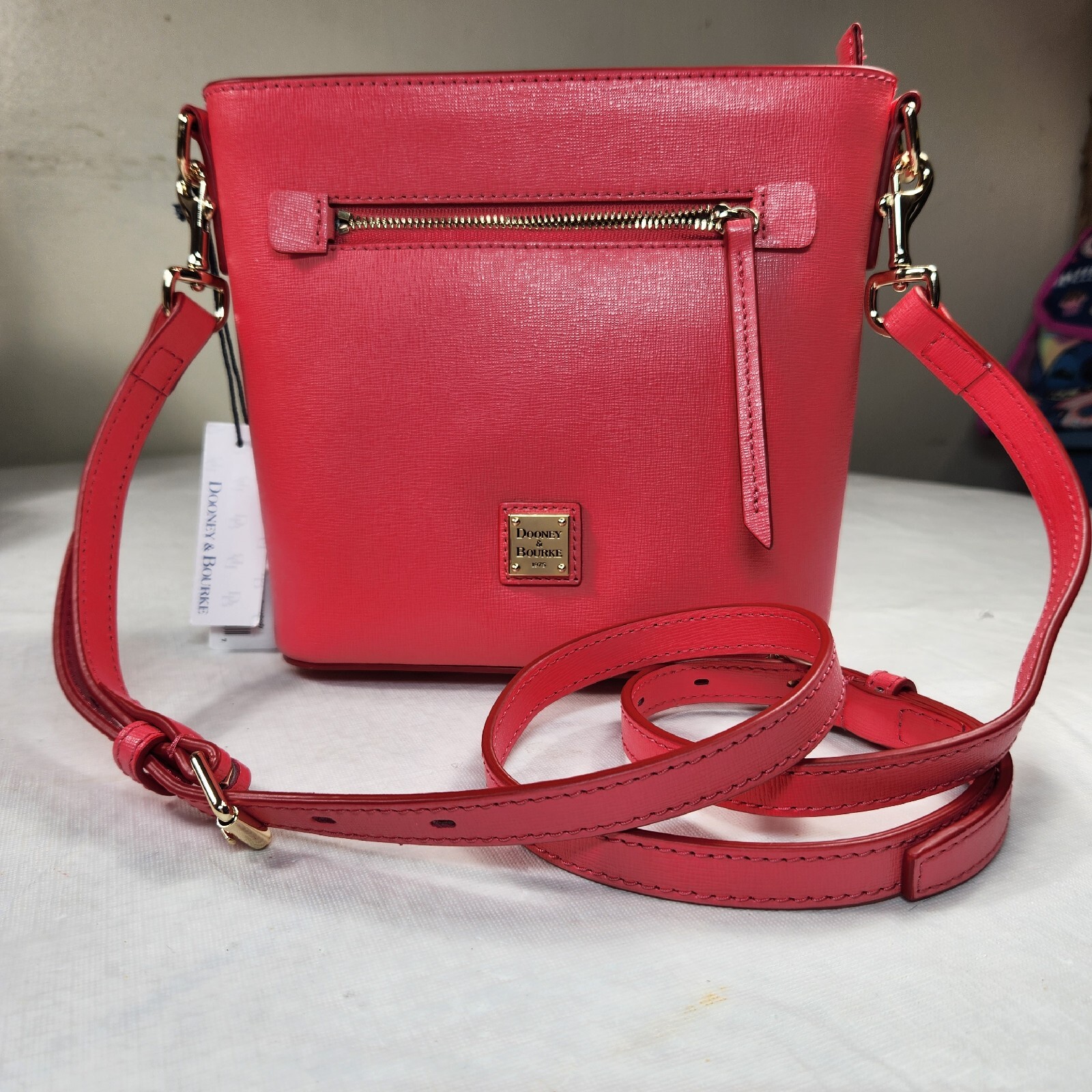 NWT Dooney & Bourke Saffiano Leather Small Zip Crossbody Shoulder Bag