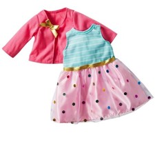 My Life As Fashion for 18" Doll Pink Cardigan Party Dress