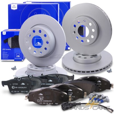 ATE BREMSSCHEIBEN +CERAMIC BELÄGE VORNE+HINTEN FÜR AUDI A3 SEAT SKODA VW GOLF 7
