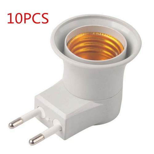 E27 Socket To EU Plug Adapter Light Bulb Lamp Holder Button - Bild 5 von 9