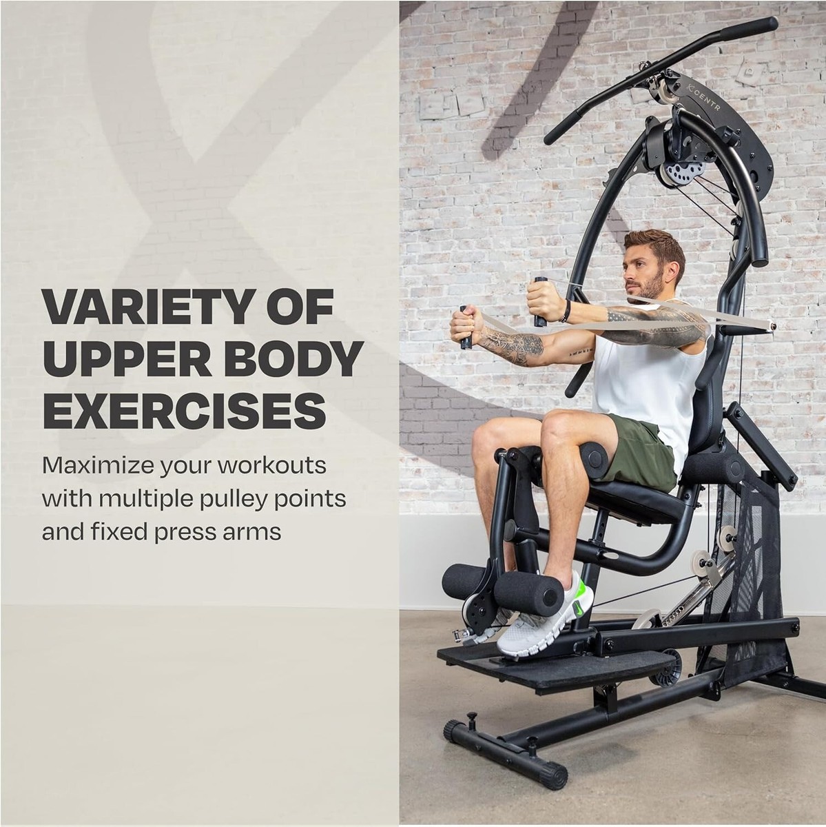 Centr Body Weight Home Gym Multi Functional Cable Machine for