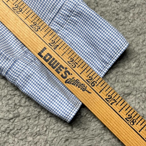 Stenstroms Shirt Men XL Fitted Body 100% Cotton Light Blue Checkered Casual - Picture 19 of 21