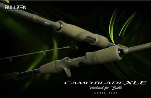 2025 BULLZEN CAMO BLADE XLE FAST ACTION LIGHT SPINNING FISHING ROD (CKFB520SL)