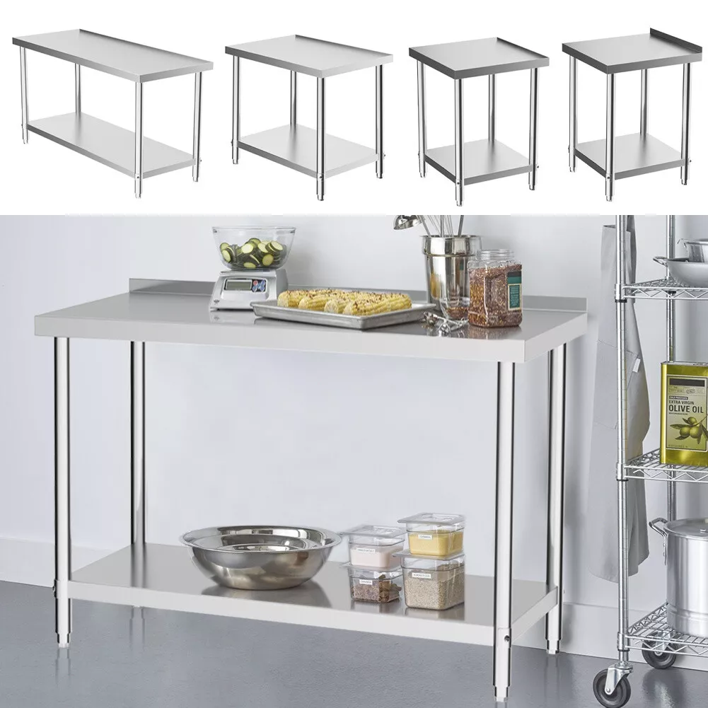 Stainless prep table with on sale wheels