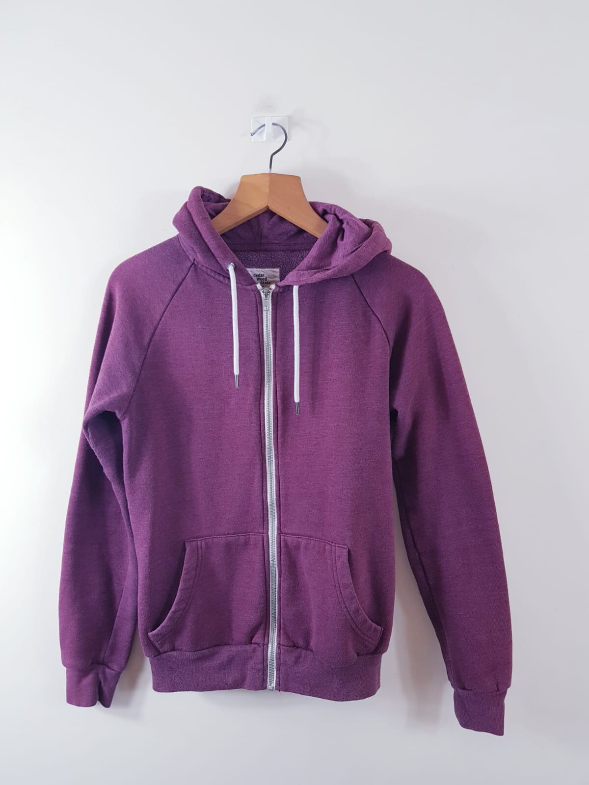 Full Zip Unisex Hoodie In Red Size S