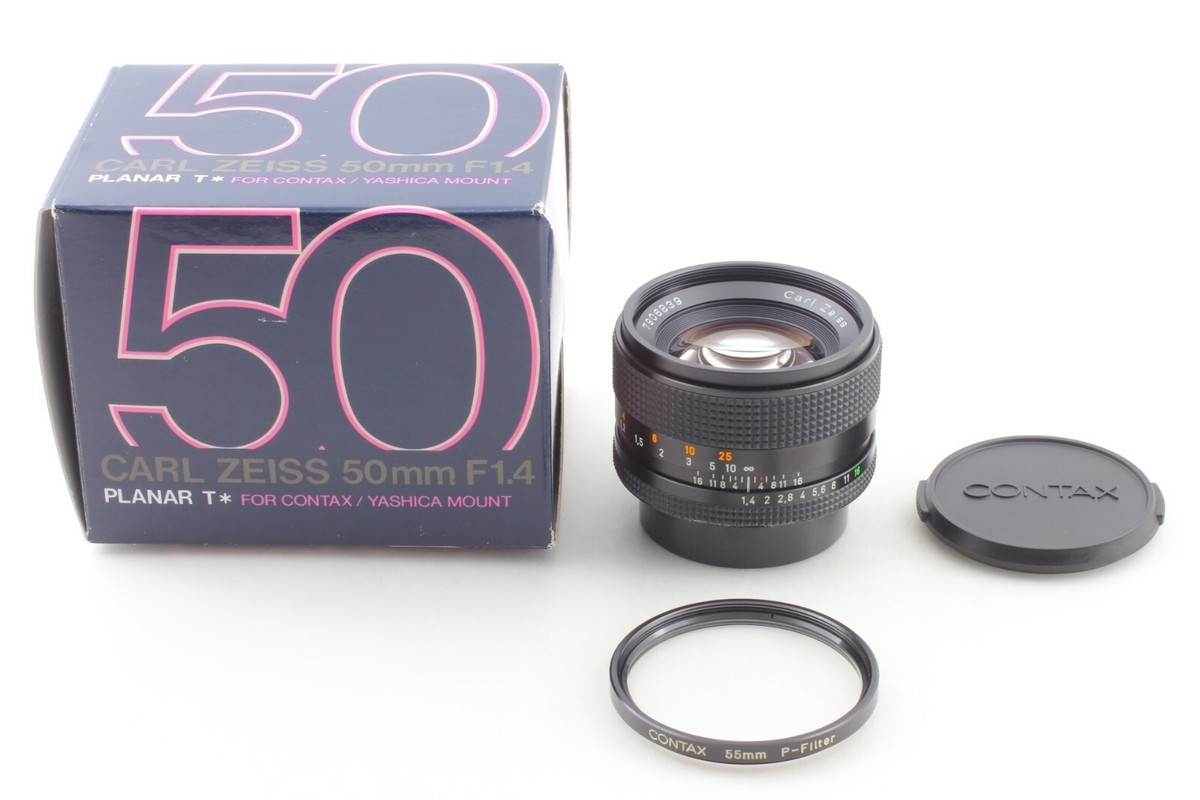 美品　CONTAX Carl Zeiss Planar T* 50mm F1.4 Top MINT w/Box] Contax Carl Zeiss Planar T* 50mm F1.4 MMJ