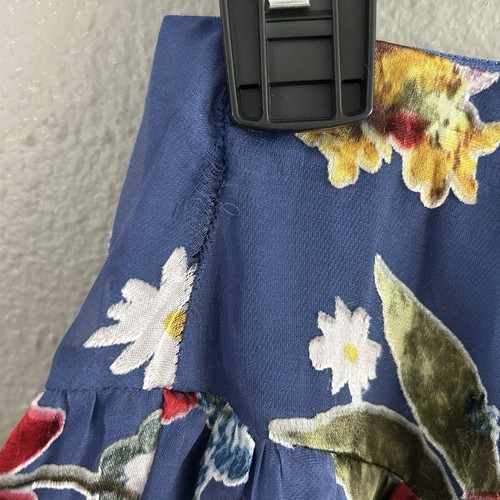 Alice + Olivia Mariel Floral Bouquet Silk Blend Layered Ruffle Skirt Hi-Lo Sz 2 - Picture 10 of 14