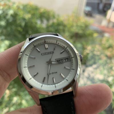 Citizen H100-S113156 AT6060-00A Stainless Steel Day Date