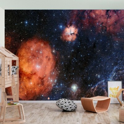 Nebel Cosmo Sterne Himmel Weltraum Licht Tapete Wandbild Foto Schlafzimmer Poster Deko