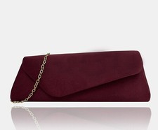 New Womens Ladies Clutch Bag Bridal Evening Party Shoulder Plain Handbag Cross