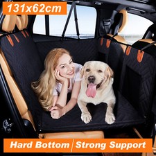 Hard Bottom Large Car Back Seat Mat Extender Protector Hammock for Dogs Black