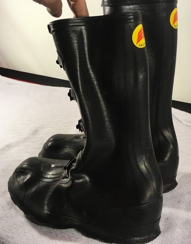 NEW OLD STOCK 1980s LA CROSSE MILITARY RUBBER 5 BUCKLE MID CALF OVER BOOTS - Picture 31 of 38