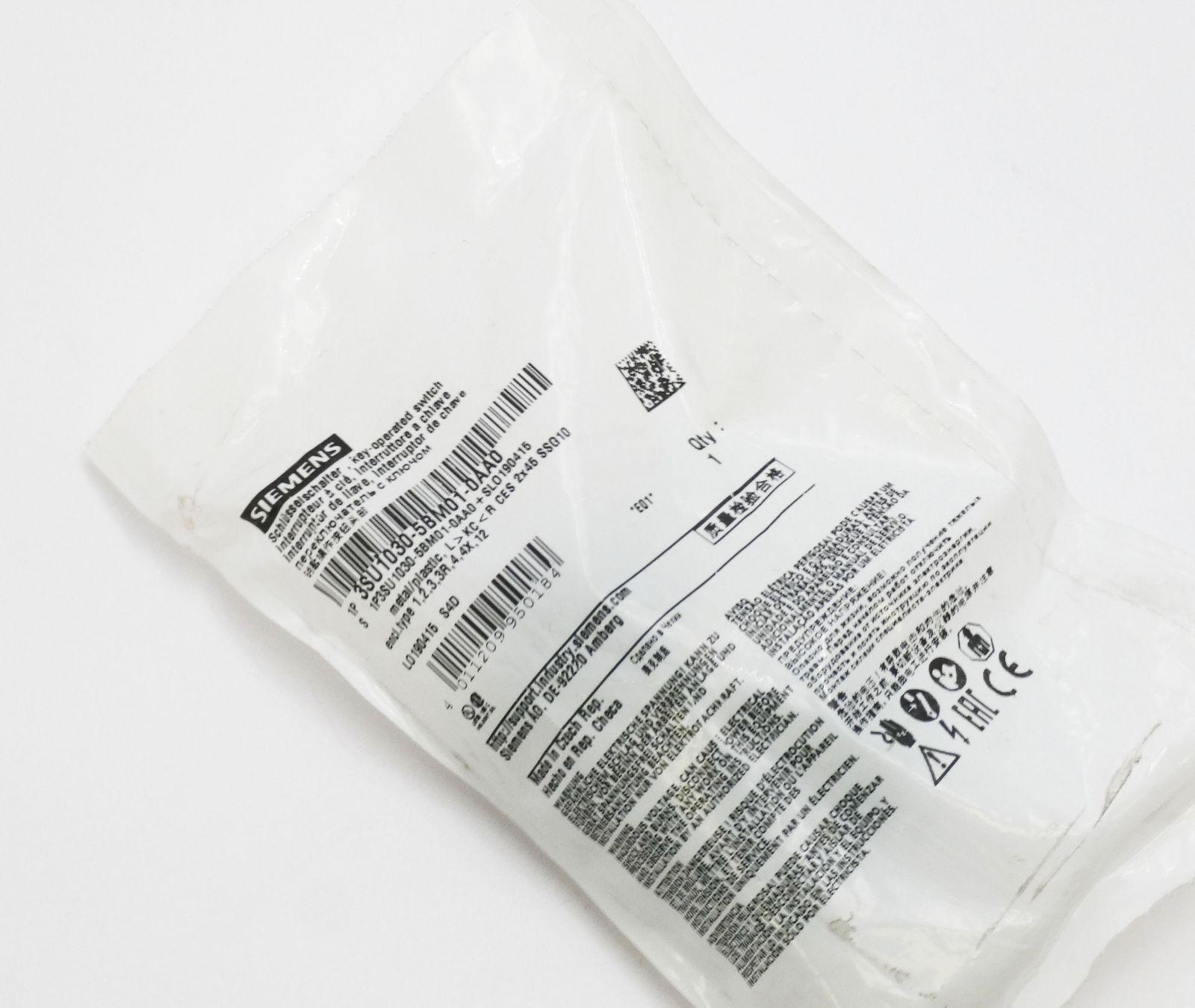 Siemens 3SU1030-5BM01-0AA0 3SU1 030-5BM01-0AA0 key switch -unused/original packaging-