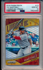 2019 PANINI PRIZM J.D. MARTINEZ LUMBER INC. PRIZM  #LI3 PSA 10 GEM MINT POP 1
