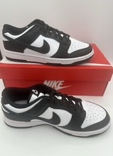 WOMENS NIKE PANDA DUNK LOW WHITE/BLACK-WHITE DD1503-101-SIZE 9