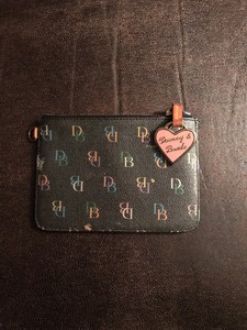Dooney-amp-Bourke-Zipper-Change-Purse-Wristlet-Signature-DB-with-Charm