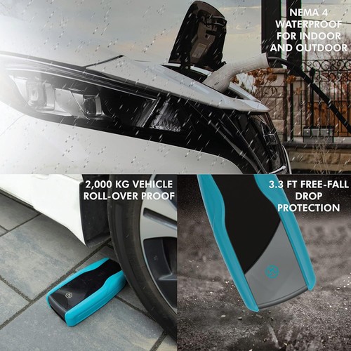 Level 1-2 EV Portable Charger 40A Fast Charging   NEMA14-50 &5-15 Plug 240V 22ft - Picture 5 of 54