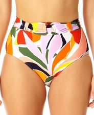 Anne Cole Women's Printed Belted High-Waist Bikini Bottoms Size XL 2334