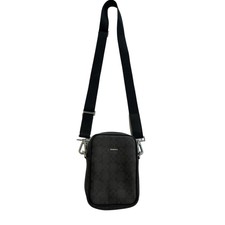 Sandro Cross Print Cross-body Bag In Black