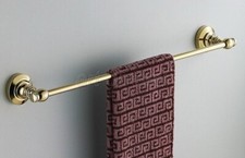 Gold Color Brass Single Towel Bar Rack Bathroom Wall Mounted Towel Holder aba103