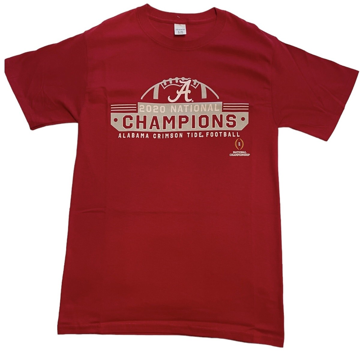 NCAA Alabama Crimson Tide 2020 National Champions Football Short Sleeve  T-Shirt