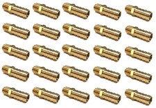  25 Pieces 1/2 HOSE BARB X 1/4 MALE NPT Brass Pipe Fitting Gas Fuel Water Air