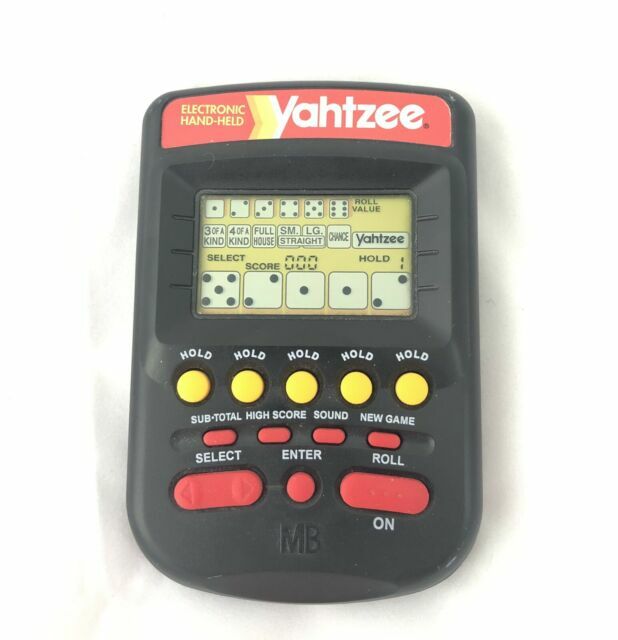 yahtzee electronic handheld game milton bradley