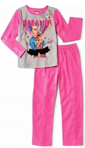 JoJo Siwa Pajamas Girl's 10/12 NEW L/S Shirt Pants 2 piece Pjs Set Hair Bow USA - Picture 5 of 5