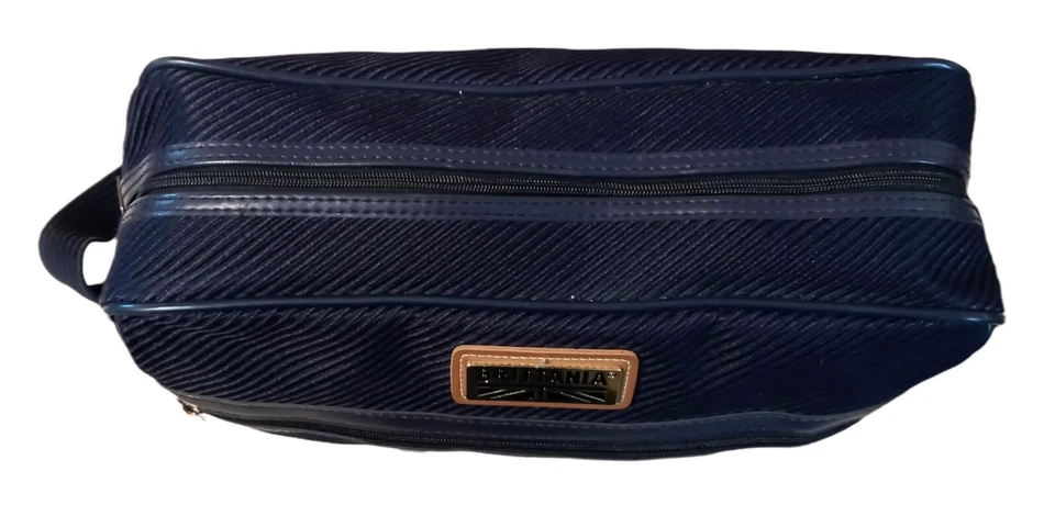 Brittania Vintage Laptop Estojo Organizador Bolsa de Transporte Colecionável Azul 14" - Imagem 3 de 4