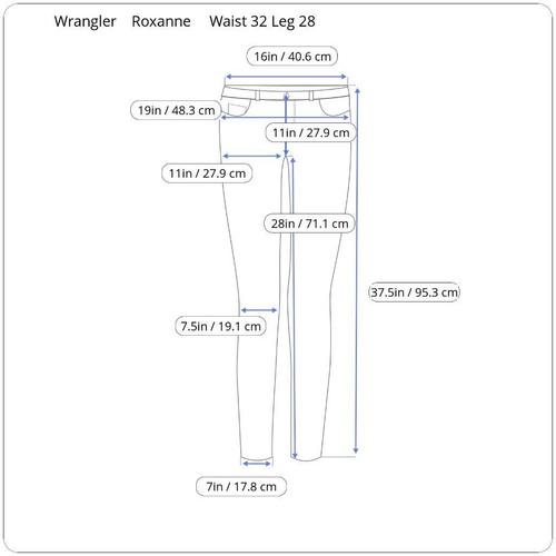 Wrangler Roxanne Jeans Straight Size 14 Waist 32 Leg 28 W32 L28 Zip Fly (Q5143) - Picture 9 of 9
