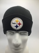 Pittsburgh Steelers Black Embroidered Cuffed Beanie Skull Cap