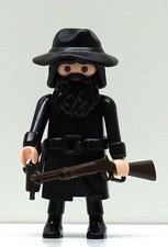 GUNSLINGER OUTLAW COWBOY COAT BLACK B PLAYMOBIL to Ranch Farm Custom RARE