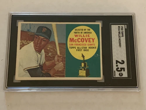 1960 Topps #316 Willie McCovey San Francisco Giants SGC 2.5 Centered RC HOF