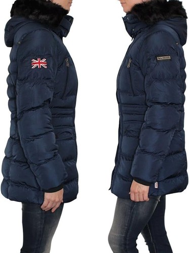 Lonsdale London Harrington Winter Jacke Damen Blau NEU Größe S Louth Parka - Picture 2 of 2