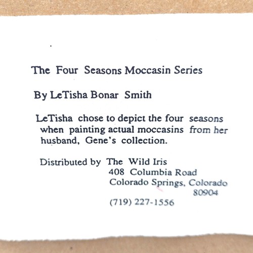 Set of 3 The Four Seasons Moccasin Series Miniature Framed Prints LeTisha Smith - Picture 11 of 12
