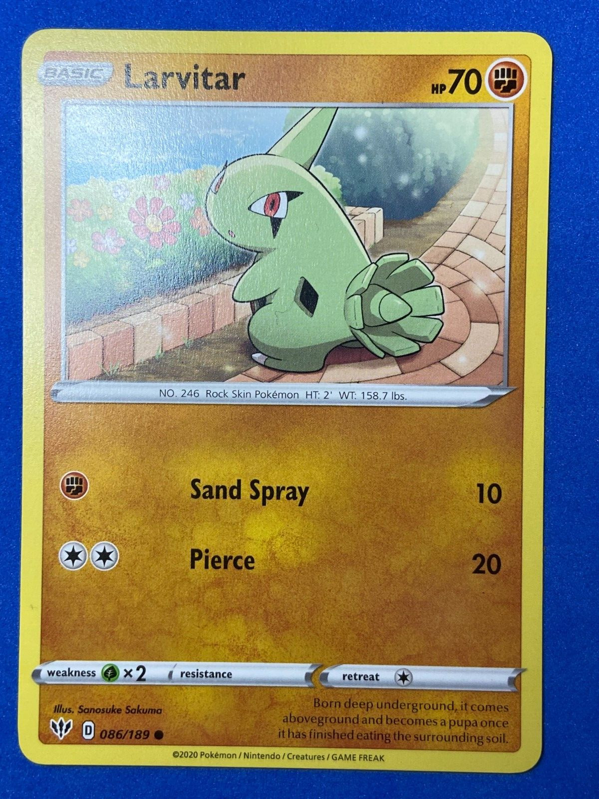 Larvitar #86 Pokemon Darkness Ablaze Near Mint or Better