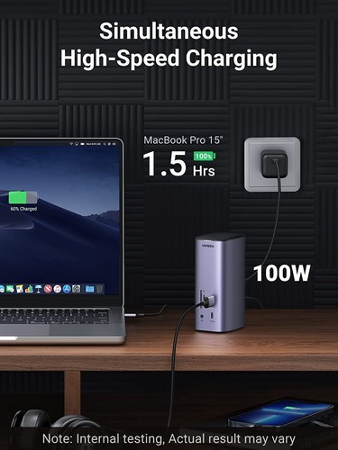 UGREEN Dockingstation Triple Display, 12-in-1 USB C MacBook Dockingstation - Bild 6 von 9