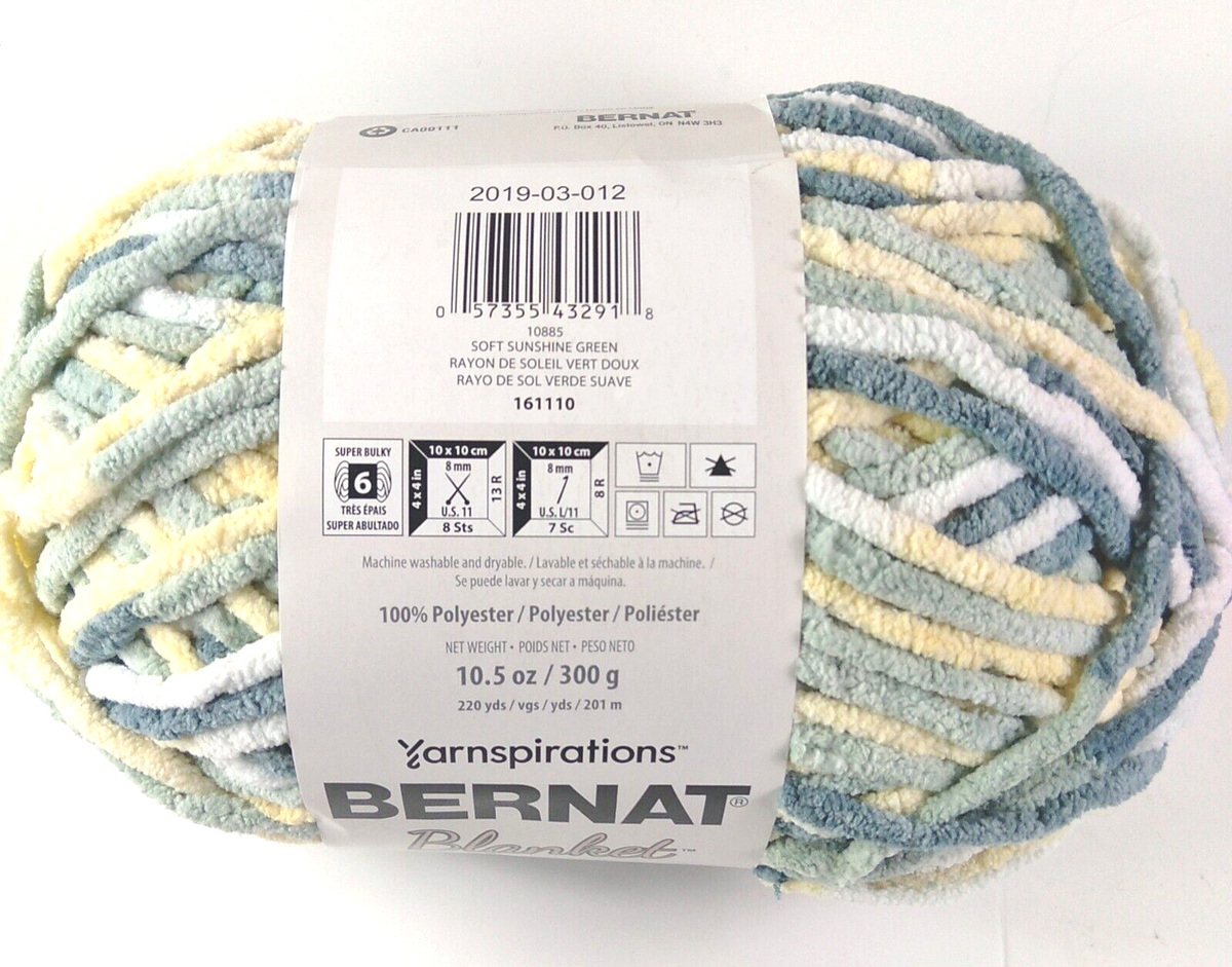 Bernat Blanket Big Ball Yarn Sunshine Green 057355432918 for sale
